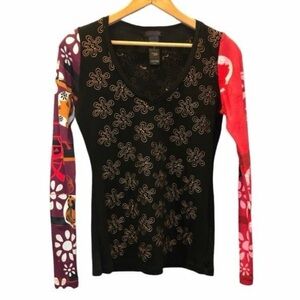 Vintage Custo Barcelona Graphic Print Longsleeve (S)